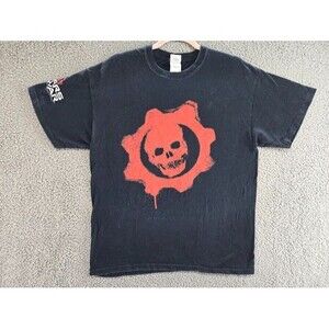 Gears of War Shirt Mens Large Crimson Omen 2008 Xbox Video Game Graphic Tee